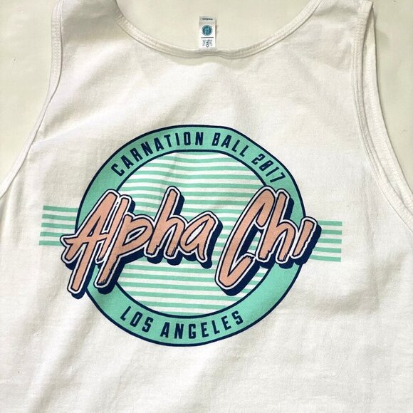 AXO Alpha Chi Omega Sorority Carnation Ball Tank Size Medium Greek Life. B40 - Picture 7 of 7